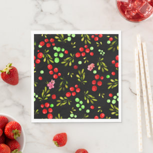 Serviette En Papier Motif Baies