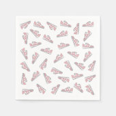 Serviette En Papier Motif Basket rose et gris (Devant)