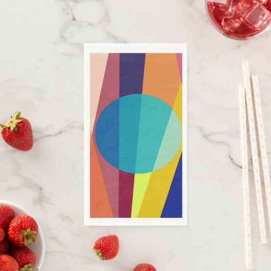 Serviette En Papier Motif Bauhaus (En situation)