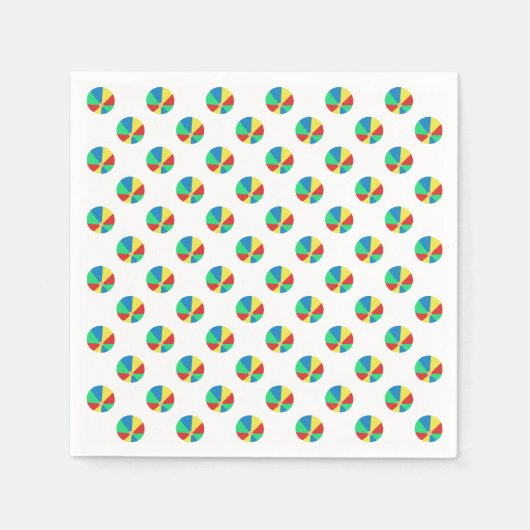 Serviette En Papier Motif Beach Ball | Partie du pool (Devant)