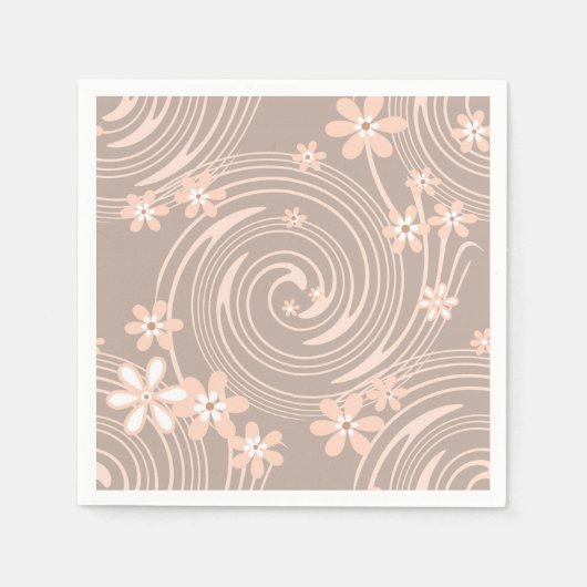 Serviette En Papier Motif beige (Devant)