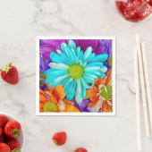 Serviette En Papier Motif Big Daisy (En situation)