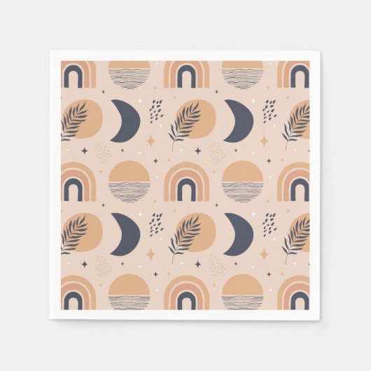 Serviette En Papier Motif bio Boho (Devant)