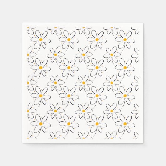 Serviette En Papier Motif blanc (Devant)