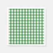Serviette En Papier Motif blanc En vichy blanc vert (Devant)