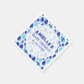 Serviette En Papier Motif bleu Bébé  Baby shower fille (Coin)