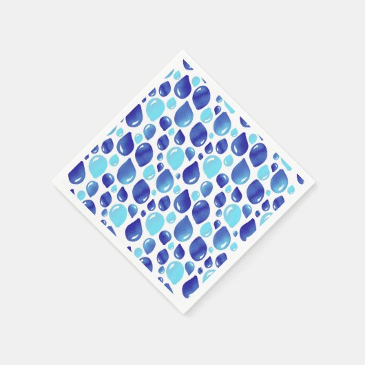 Serviette En Papier Motif Bleu bébé Baby shower garçon (Coin)