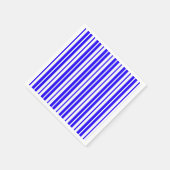 Serviette En Papier Motif Bleu Blanc Vertical Grilles (Coin)