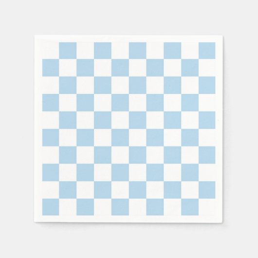 Serviette En Papier Motif bleu-clair et blanc de contrôleur (Devant)