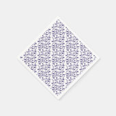 Serviette En Papier Motif bleu clé (Coin)