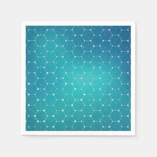 Serviette En Papier Motif bleu d'ADN de Teal
