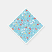 Serviette En Papier Motif bleu dentaire (Coin)