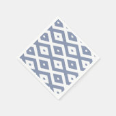 Serviette En Papier Motif bleu gris et blanc (Coin)