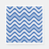 Serviette En Papier Motif bleu ondulé (Devant)
