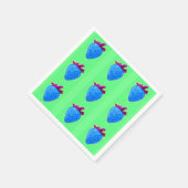 Serviette En Papier Motif bleu Pop Art Strawberry (Coin)