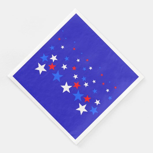 Serviette En Papier Motif bleu, rouge et blanc (Coin)