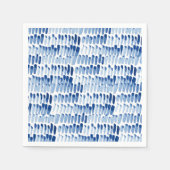 Serviette En Papier Motif bleu shibori aquarelle (Devant)