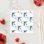 Serviette En Papier Motif Blue Marlin (En situation)