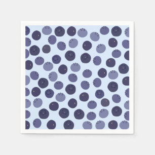 Serviette En Papier Motif Blueberry