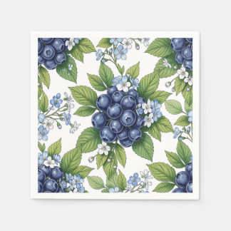 Serviette En Papier Motif botanique de fleur de bleuet vintage
