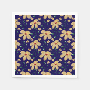 Serviette En Papier Motif botanique sans couture à l'aquarelle  