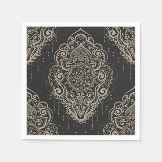 Serviette En Papier Motif Brocade (Devant)