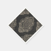 Serviette En Papier Motif Brocade (Coin)