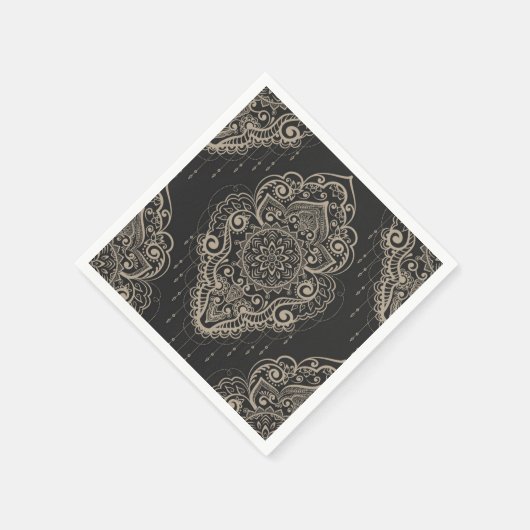 Serviette En Papier Motif Brocade (Coin)