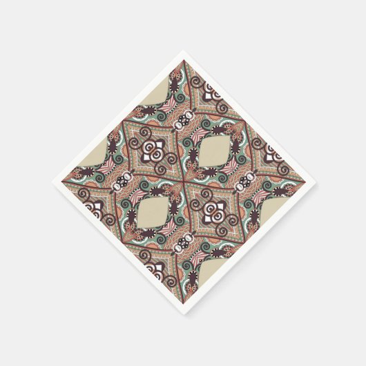 Serviette En Papier Motif Brocade (Coin)