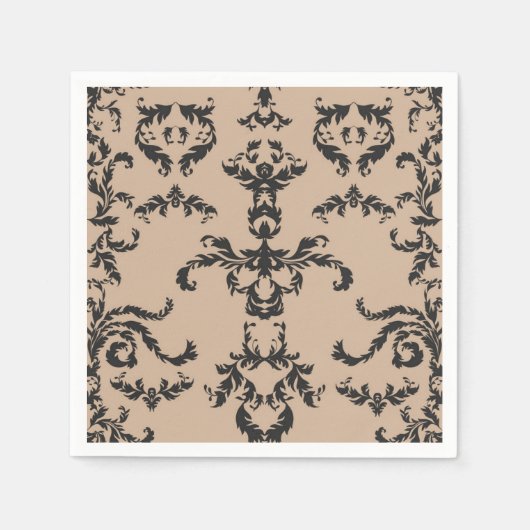 Serviette En Papier Motif Brocade (Devant)