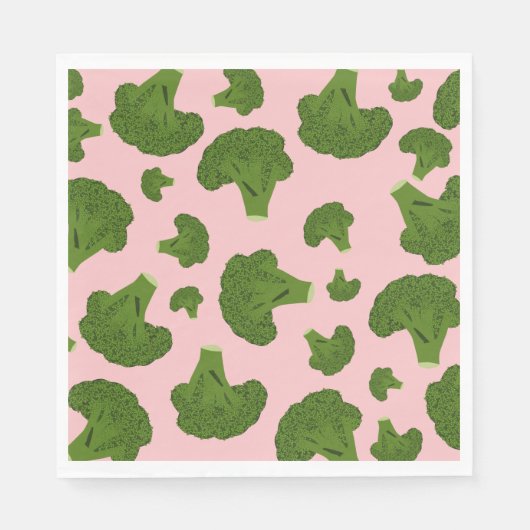 Serviette En Papier Motif Broccoli (Devant)