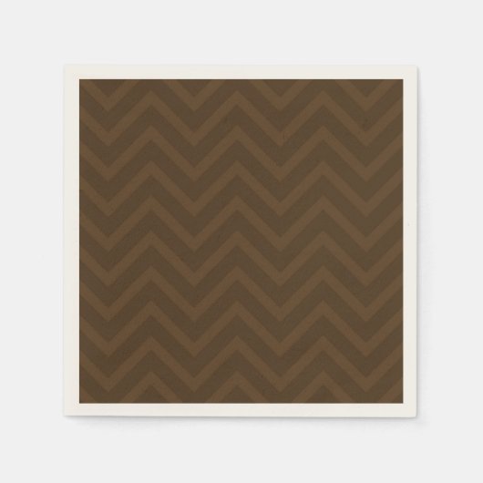 Serviette En Papier Motif Brown Chevron (Devant)