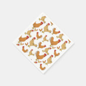 Serviette En Papier Motif Brown de conception de poulet (Coin)