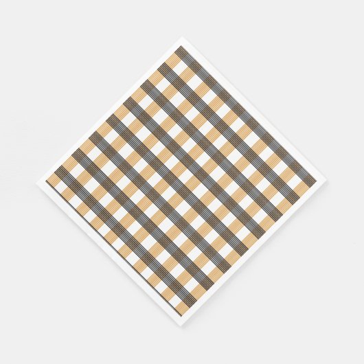 Serviette En Papier Motif Brown de vérification du service (Coin)