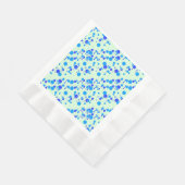 Serviette En Papier Motif bulle C01.blue LGreen BG (Coin)