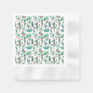 Serviette En Papier motif cactus et ladybug -