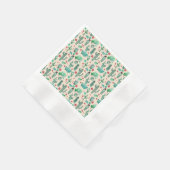 Serviette En Papier motif cactus et ladybug - arrière - plan beige (Coin)