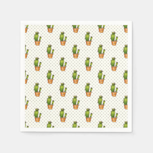 Serviette En Papier Motif Cactus & Succulent Polk Dot