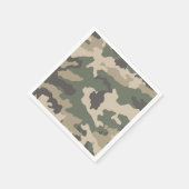 Serviette En Papier Motif Camo Vert (Coin)