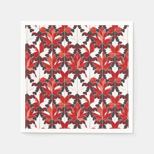 Serviette En Papier Motif canadien créatif de feuille d'érable ID1072 (Devant)