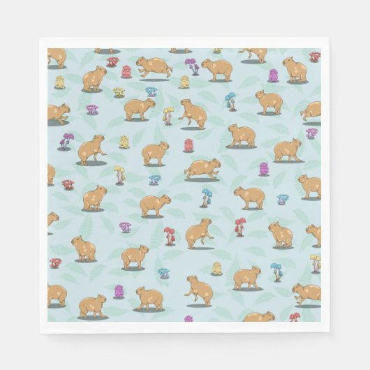 Serviette En Papier Motif Capybara (Devant)