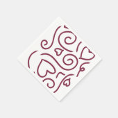 Serviette En Papier Motif cardiaque simple (Coin)