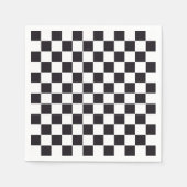 Serviette En Papier Motif Carré d'échecs - noir + votre arrière - plan (Devant)