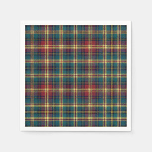 Serviette En Papier Motif carreau tartan royal écossais traditionnel