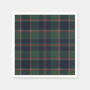 Serviette En Papier Motif carreaux classique bleu foncé rouge vert