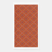 Serviette En Papier Motif carrelé en diamant espagnol rouge, orange (Devant)