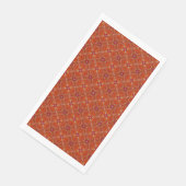 Serviette En Papier Motif carrelé en diamant espagnol rouge, orange (Coin)