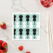 Serviette En Papier Motif cello - Turquoise (En situation)