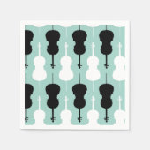 Serviette En Papier Motif cello - Turquoise (Devant)