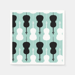 Serviette En Papier Motif cello - Turquoise